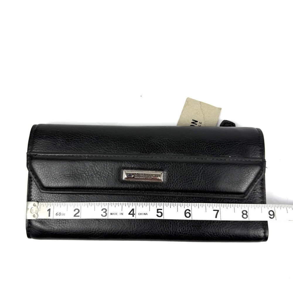 Kenneth Cole Reaction Wallet Black Faux Leather Trifold Wallet Womens Brand‎ New - Picture 9 of 10
